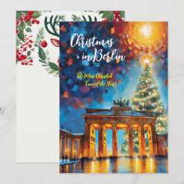 Kerst in Berlijn Uitnodiging Kaart