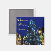 Kerst in Brussel, België Magneet (Voorkant / Achterkant)