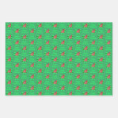 Kerst in Caïro: groene bus 3 kleuren Inpakpapier Vel (Voorkant 3)