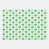 Kerst in Caïro: groene bus 3 kleuren Inpakpapier Vel (Voorkant 2)