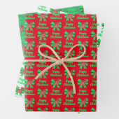 Kerst in Caïro: groene bus 3 kleuren Inpakpapier Vel (In situ)