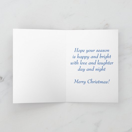 Kerst in Canada Blue Holiday Kaart (Binnen)