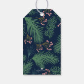 Kerst in Chic Berries en Branches Cadeaulabel (Achterkant)