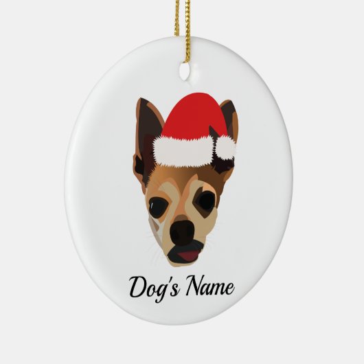 kerst in Chihuahua Keramisch Ornament (Rechts)