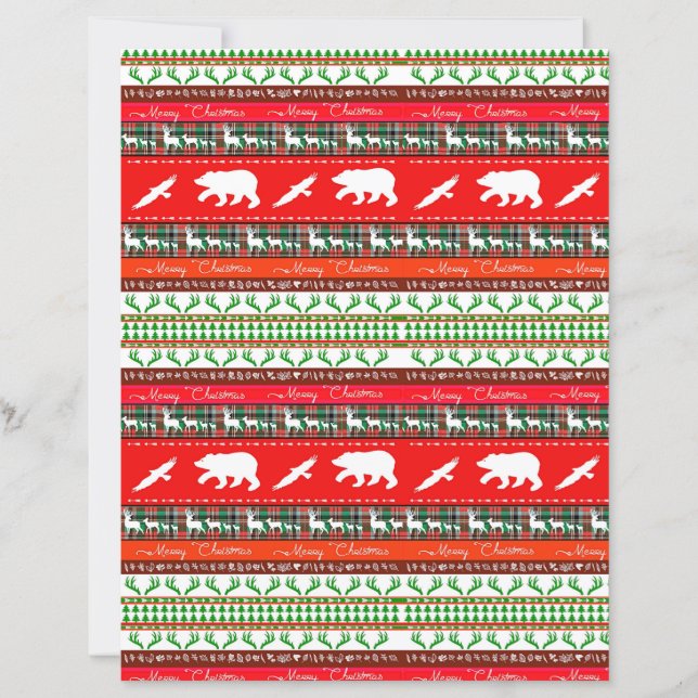 Kerst in de bos kerst knutselpapier (Voorkant)