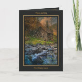 Kerst in de bosmolens feestdagen kaart (Voorkant)