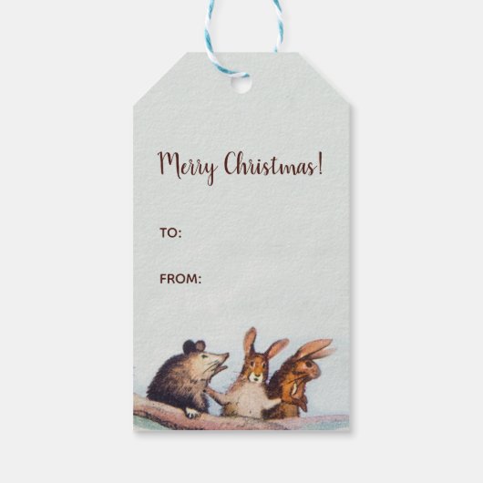 Kerst in de Bossen Cadeau Label Cadeaulabel (Achterkant)