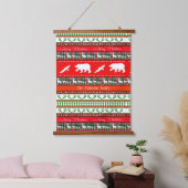 Kerst in de bossen gepersonaliseerd hangend wandkleed (Slaapkamer)