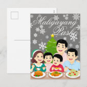 Kerst in de Filipijnen Maligayang Pasko '24 Feestdagenkaart (Voorkant / Achterkant)