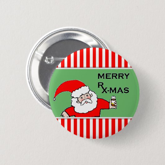 Kerst in de gezondheidszorg ronde button 5,7 cm (Voorkant /achterkant)