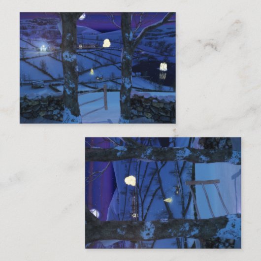 Kerst in de Glen Bladwijzer Visitekaartje (Voorkant / Achterkant)