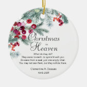 Kerst In De Hemel Herinneringsfoto Keramisch Ornament (Voorkant)