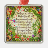 Kerst in de hemel Inspirerend vakantie Metalen Ornament (Voorkant)