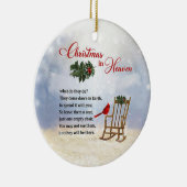 Kerst in de Hemel Lege Stoel Keramisch Ornament (Rechts)