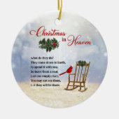 Kerst in de Hemel Lege Stoel Keramisch Ornament (Voorkant)