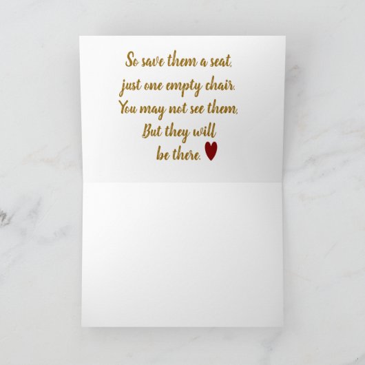 Kerst in de Hemel Memorial, Herdenking Kaart (Binnen)