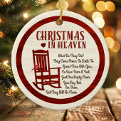 Kerst in de Hemel Rode Memorial Foto Vakantie Keramisch Ornament