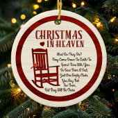 Kerst in de Hemel Rode Memorial Foto Vakantie Keramisch Ornament