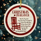 Kerst in de Hemel Rode Memorial Foto Vakantie Keramisch Ornament