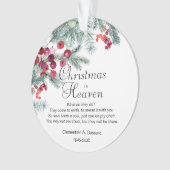 Kerst in de Hemelse Memorial Foto Acrylic Ornament (voorkant)