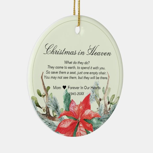 Kerst in de Hemelse Memorial Foto Keepomwille Keramisch Ornament (Rechts)