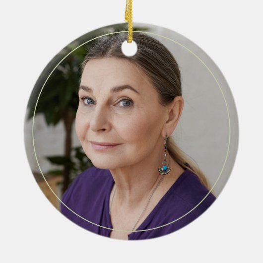 Kerst in de Hemelse Memorial Foto Keepomwille Keramisch Ornament (Achterkant)