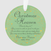 Kerst in de Hemelse Vrede Foto van Gold Ornament (voorkant)