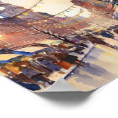 Kerst in de Ierse Waterverf Poster (Hoek)