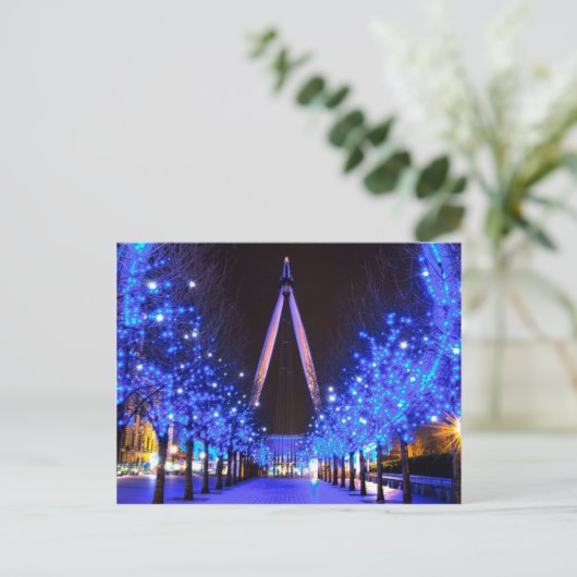 Kerst in de London Eye Feestdagenkaart (Staand voorkant)