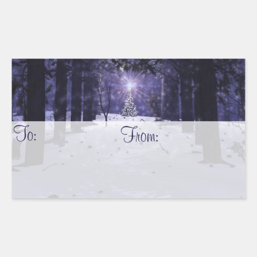 Kerst in de Pines Gift Label Stickers (Voorkant)