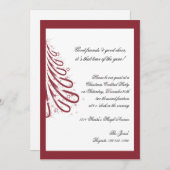 Kerst in de Rode en Witte winter Kaart (Voorkant / Achterkant)