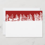 Kerst in de Rode en Witte winter Kaart (Achterkant)