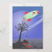 Kerst in de ruimte fotokaart kaart (Achterkant)