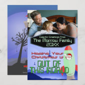 Kerst in de ruimte fotokaart kaart (Voorkant / Achterkant)