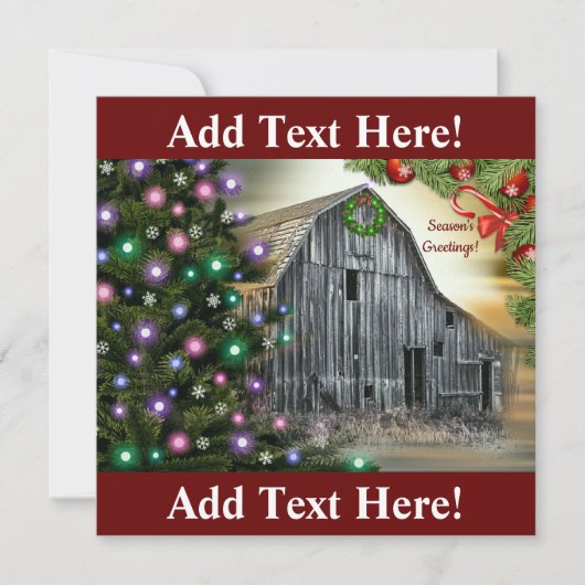Kerst in de schuur bedankkaart (Voorkant)