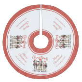 Kerst in de Schuur Rustieke Koeien in Santa Hats Kerstboom Rok (Voorkant)