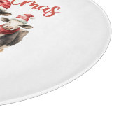 Kerst in de Schuur Rustieke Koeien in Santa Hats Snijplank (Hoek)