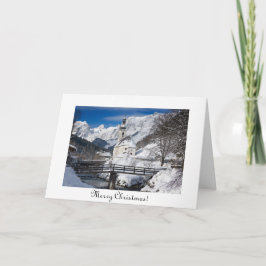Kerst in de sneeuw met de Alpen-bergen Kaart