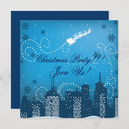 Kerst in de stad Custom Products Kaart (Voorkant / Achterkant)