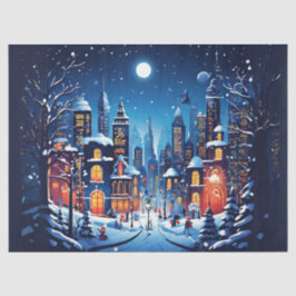 Kerst in de stad Decoupage Craft Paper Tissuepapier