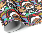 Kerst in de stad Gangster Santa Claus Cadeaupapier (Rol Hoek)