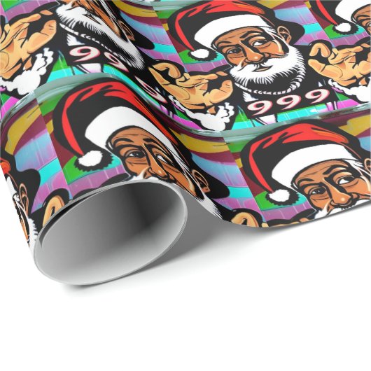 Kerst in de stad Gangster Santa Claus Cadeaupapier (Rol Hoek)
