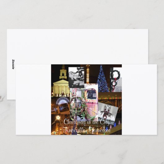 Kerst in de stad Knoxville, Tennessee Feestdagenkaart (Voorkant / Achterkant)