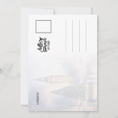 Kerst in de Waterverf van de Big Ben in Londen Kaart (Achterkant)