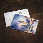 Kerst in de Waterverf van de Big Ben in Londen Kaart