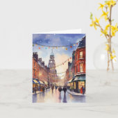 Kerst in de Waterverf van Dublin Kaart (Gele Bloem)