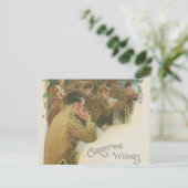  kerst in de wereldoorlog feestdagenkaart (Staand voorkant)