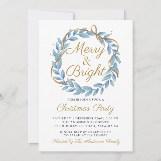 Kerst in de winter kaart (Voorkant)