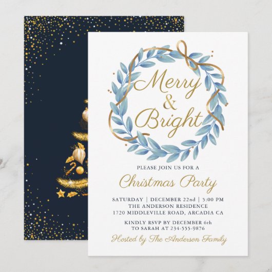 Kerst in de winter kaart (Voorkant / Achterkant)