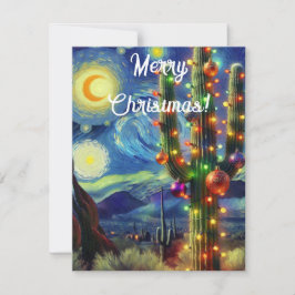 Kerst in de woestijn Zuidwest Saguaro Cactus